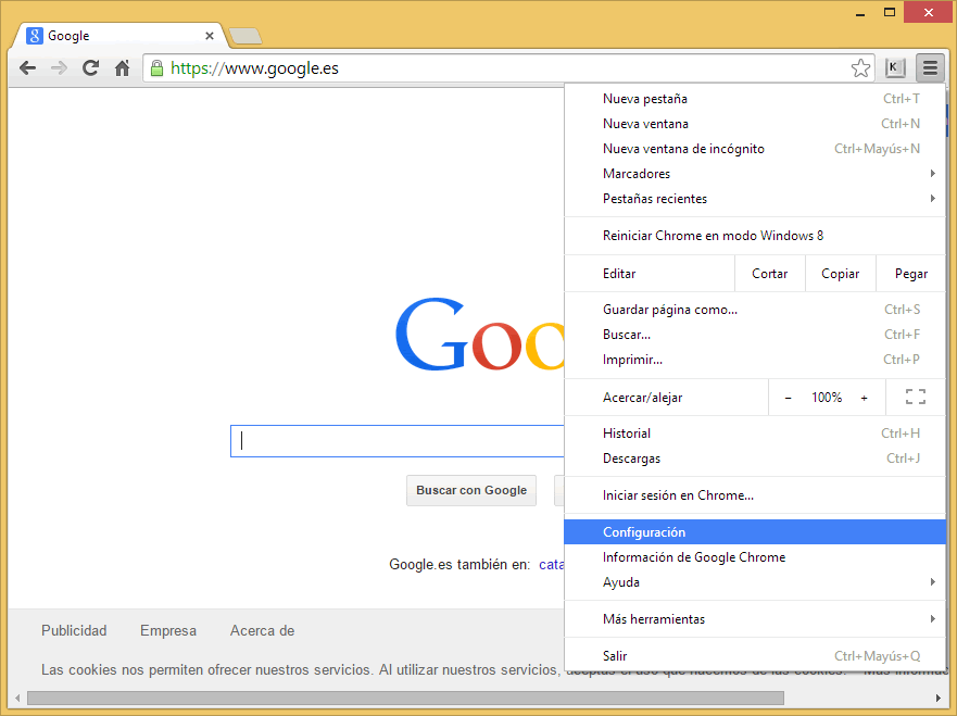 Cómo restablecer la configuración predeterminada de Google Chrome