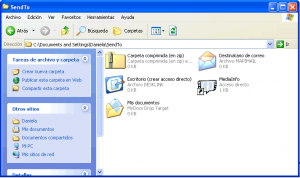 menu enviar a windows xp