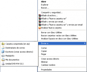 menu enviar a windows xp