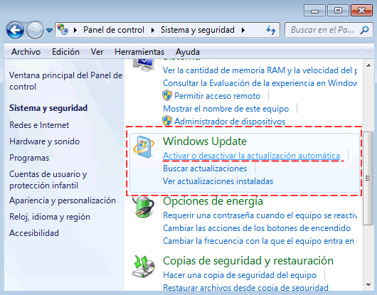cobertura Catarata Compañero Activar Desactivar las actualizaciones automáticas Windows 7