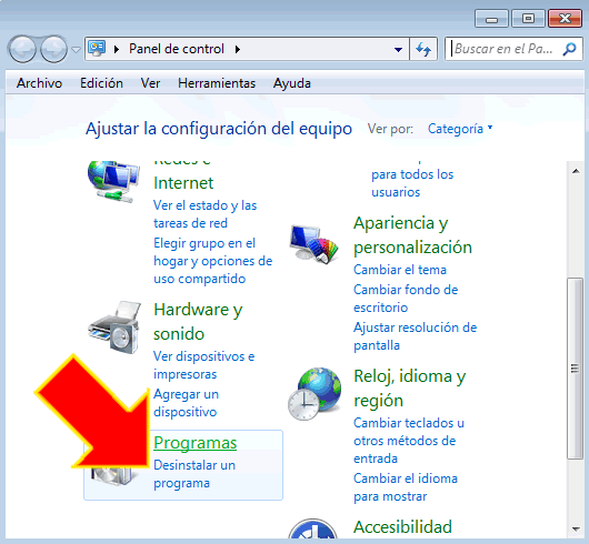 Como desinstalar actualizaciones instaladas en Windows 7