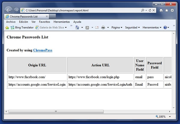 Para guardar todas las contraseñas que estén almacenadas en Chrome