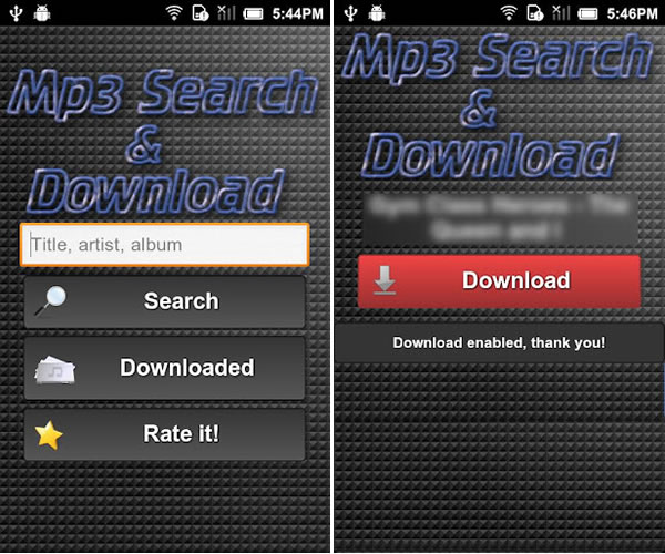 Buscar y descargar música desde nuestro móvil Android con Mp3 Search