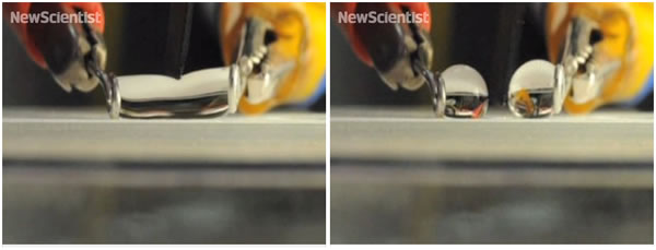 Científicos crean un cuchillo capaz partir el agua en dos