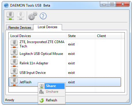 Compartir pendrive, impresora, cámara web y otros dispositivos USB en tu red local con DAEMON Tools USB