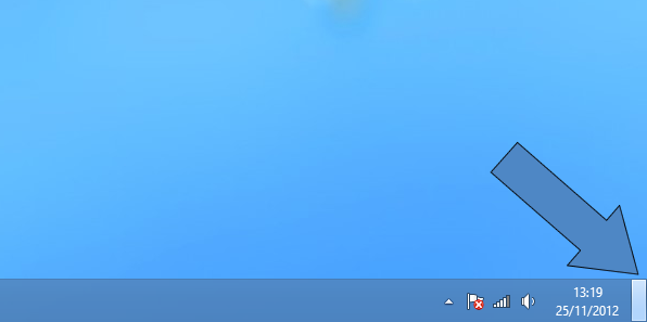 Mostrar el escritorio de Windows 8 en la barra de tareas