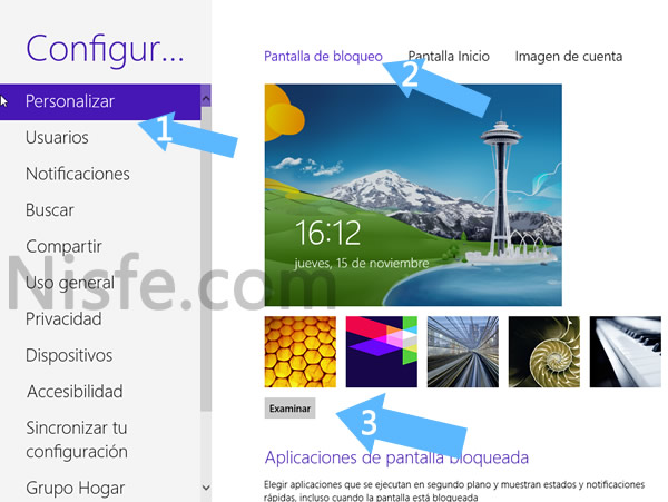 Windows 8: cambiar la imagen del fondo de la pantalla de bloqueo