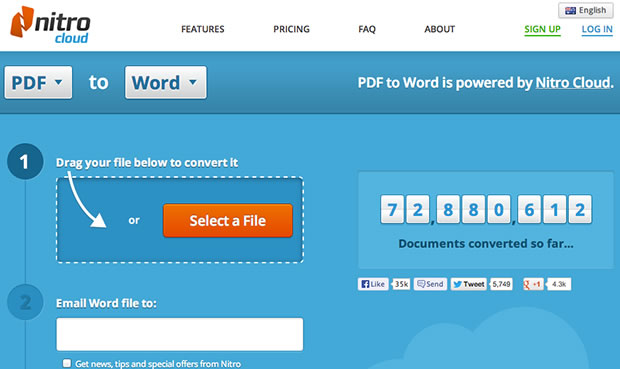 Nitro Cloud, convertir documentos PDF a otros formatos como Word, Excel y PowerPoint