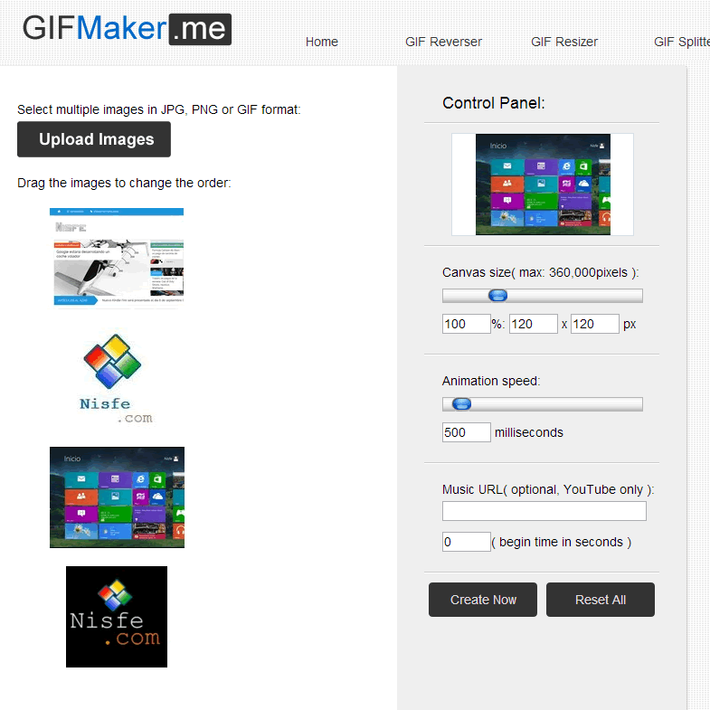 Crear Gifs animados en pocos pasos – GIFMaker.me